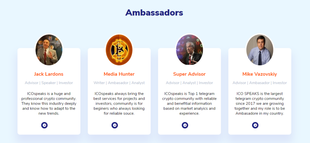 icospeaks ambasadors