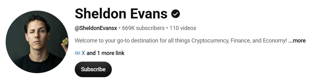 Sheldon Evans youtube channel
