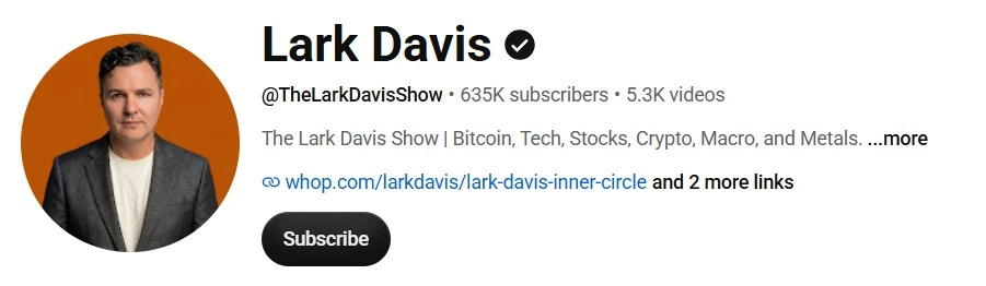 Lark Davis crypto youtube channel