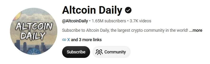 Altcoin daily youtube channel