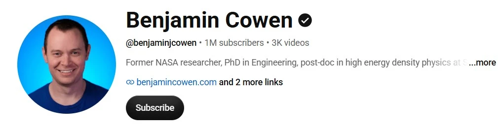 Benjamin Cowen youtube channel