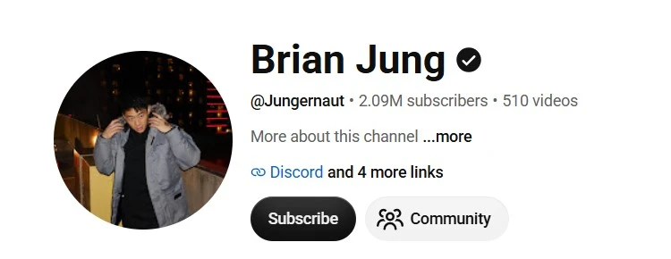 Brian Jung youtube channel